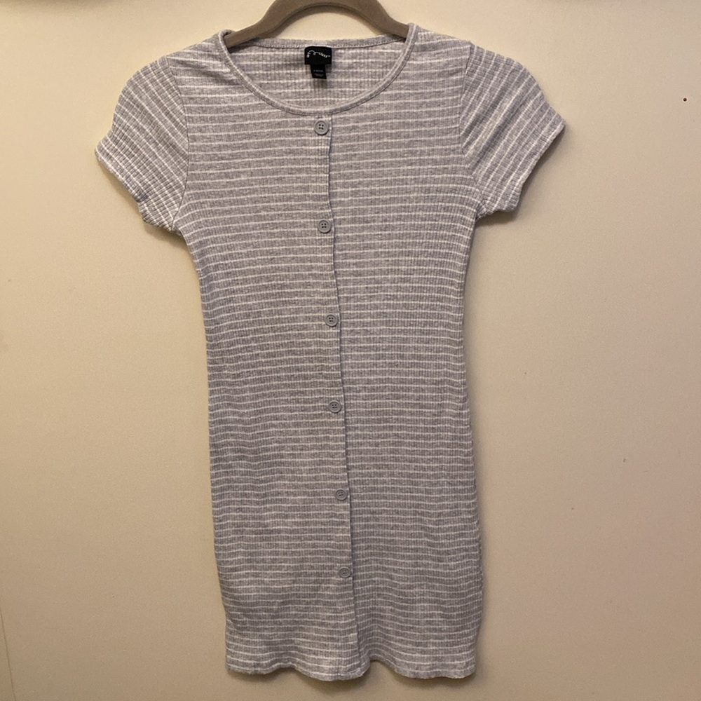 Short sleeve Girls Ribbed Stripe Dress